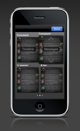 iPhone interface
