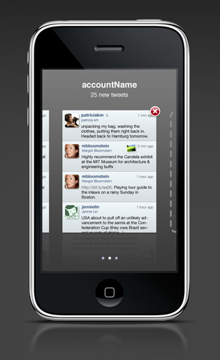 iPhone interface